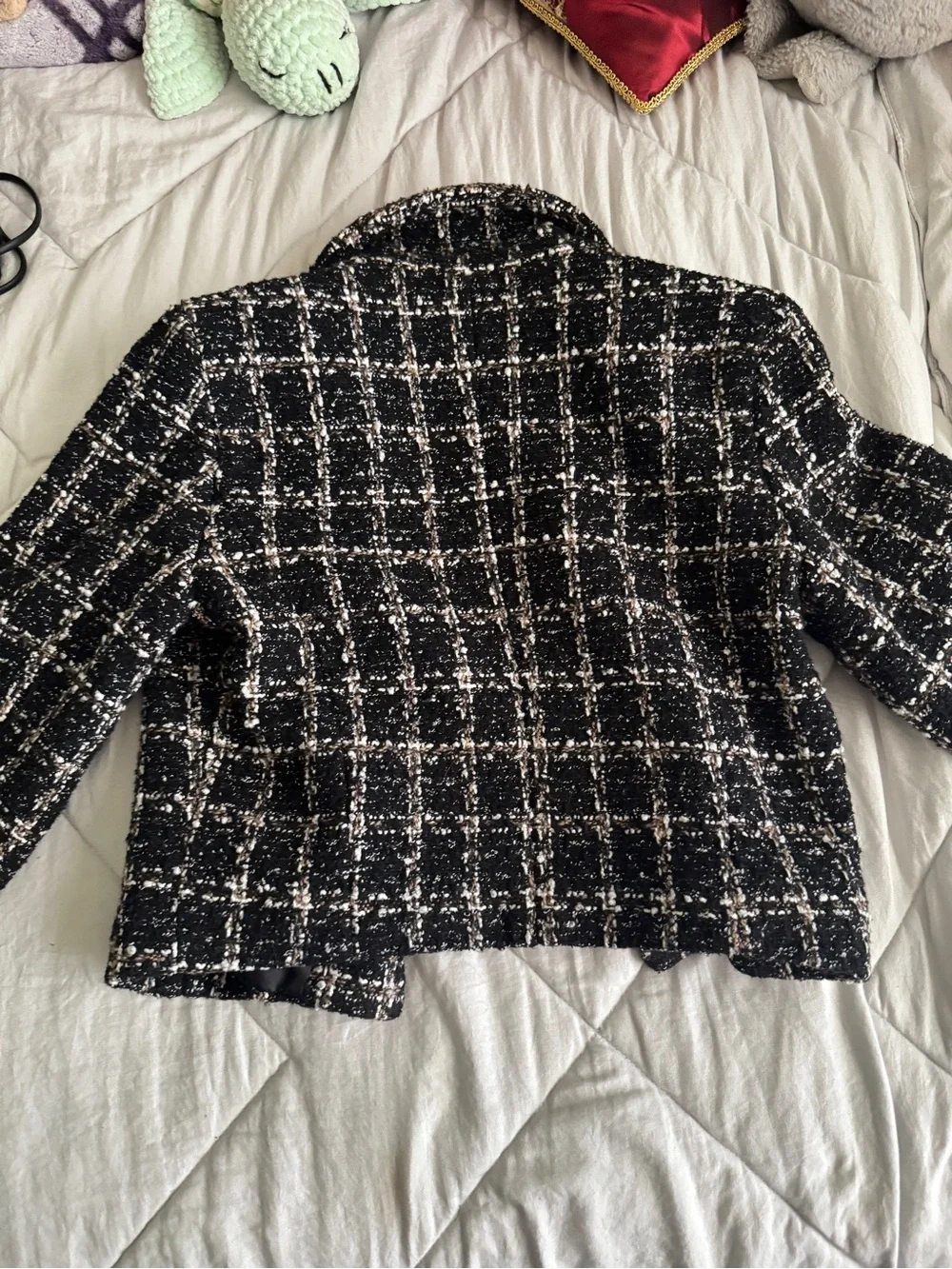 Abercrombie & Fitch Black and White Tweed Mini Skirt
